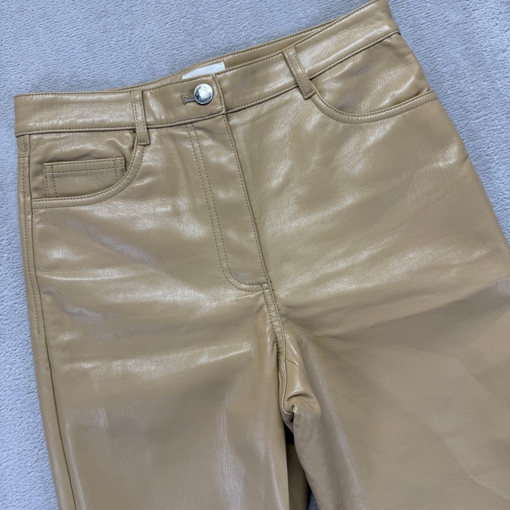 Aritzia Wilfred Pants Womens 2 Melina Vegan Faux Leather High Waist Straight Leg
